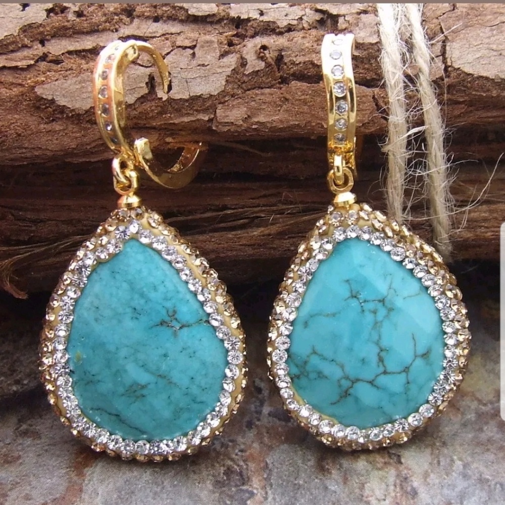 Sold* Turquise earing - Picture 2 of 4